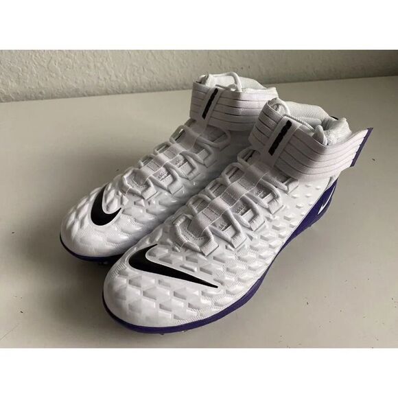 Nike Force Savage Pro 2 Football Cleats White Purple Court BV3969-100 Men’s 13.5 - Picture 7 of 10